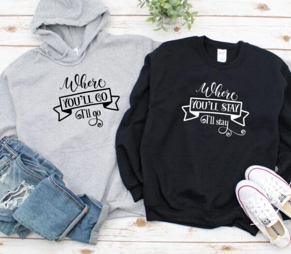 Where You Go, I'll Go Matching Outfits Set - Perfect Gift for Lovebirds on Valentine's Day - Image 2