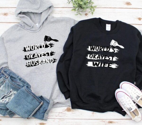 World's Okayest Spouse Matching Outfits Set - Ideal Anniversary or Wedding Gift - Image 2