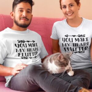 You Make My Heart Flutter - Couples' Matching Outfits Set, Perfect Valentine Gift