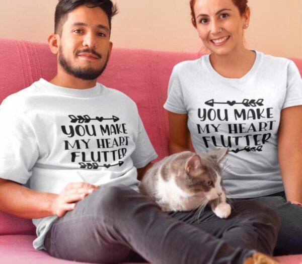 You Make My Heart Flutter - Couples' Matching Outfits Set, Perfect Valentine Gift