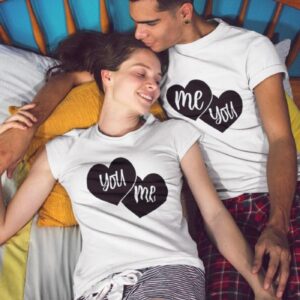You and Me Together Cute Matching Outfits Set - Ideal Valentine's Gift for Couples