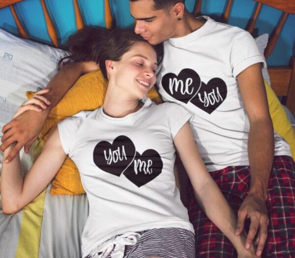 You and Me Together Cute Matching Outfits Set - Ideal Valentine's Gift for Couples