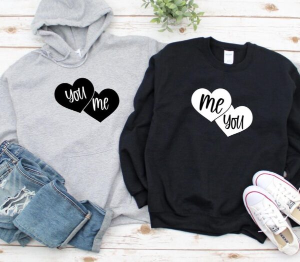 You and Me Together Cute Matching Outfits Set - Ideal Valentine's Gift for Couples - Image 2