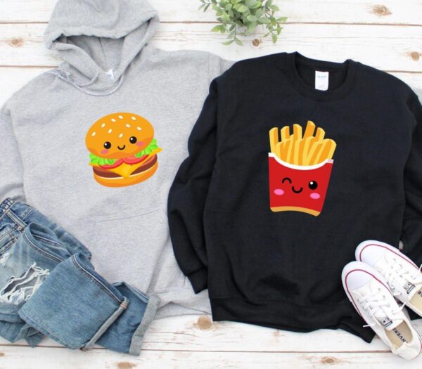 Burger & Fries Matching Outfits - Ideal Gift for Foodie Couples - Image 2