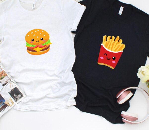 Burger & Fries Matching Outfits - Ideal Gift for Foodie Couples - Image 3