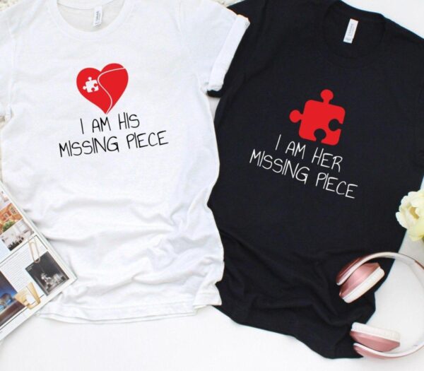 Couple's Matching Set: "I'm Her/His Missing Piece" - Witty & Adorable Outfits, Perfect Gift - Image 4