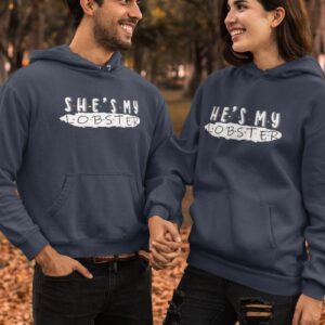 Friends Themed Couple Matching Outfits - He's My Lobster/She's My Lobster - Perfect Honeymoon, Wedding, Valentine's Gift