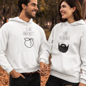 Funny Couples' Matching Outfits: "I Like Her Butt" & "I Like His Beard" Set!
