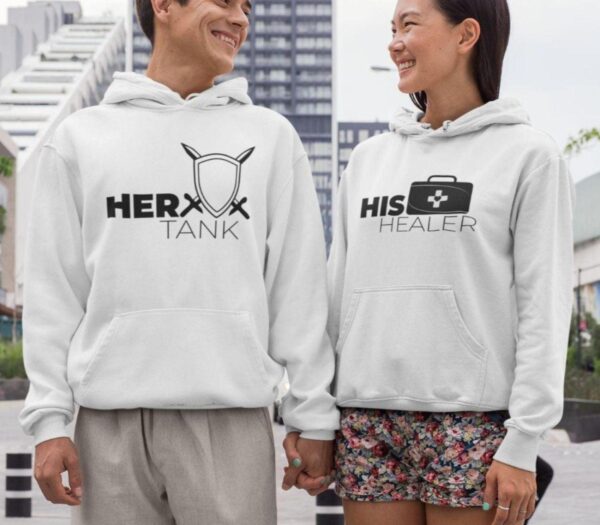 Tank & Healer Gamer Couple Matching Set