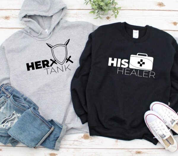 Tank & Healer Gamer Couple Matching Set - Image 2