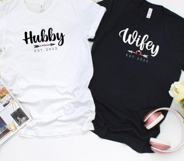 Hubby Wifey Customized Est Date Cozy Matching Outfits - Perfect for Couples - Image 6