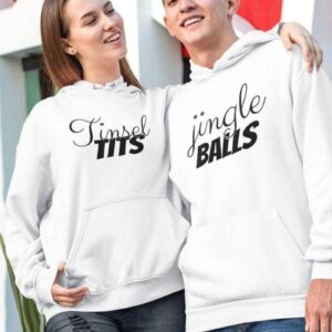 Jingle Balls & Tinsel Tits Matching Set - Funny Xmas Outfit for Couples.