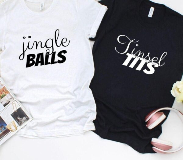 Jingle Balls & Tinsel Tits Matching Set - Funny Xmas Outfit for Couples. - Image 4