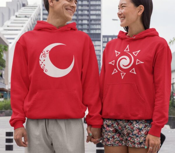 Matching Couple Outfits: Moon Sun, His Hers, Valentines Gift