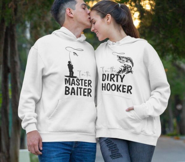 Matching Set: Master Baiter & Dirty Hooker Outfits - Fun Comfy Duo Collection