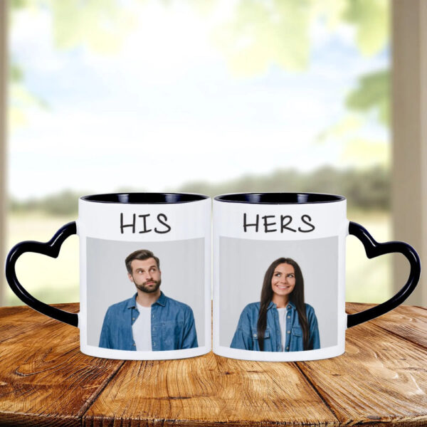 Couple Mug Design with Photo - Personalize Your Sip: Couple Photo Mug - Image 2