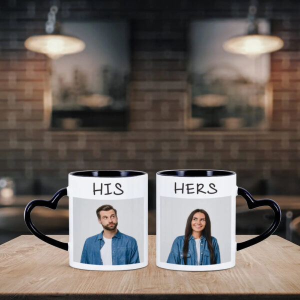 Couple Mug Design with Photo - Personalize Your Sip: Couple Photo Mug - Image 3