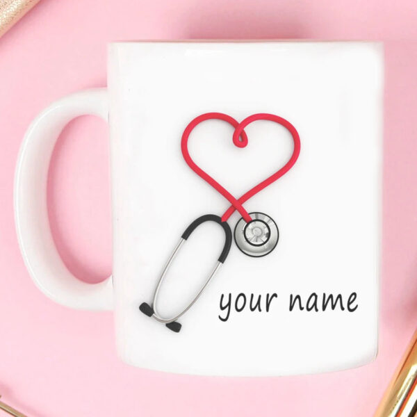 Doctor Mugs for Couples - Love & Medicine: Doctor Couple Mugs - Image 2