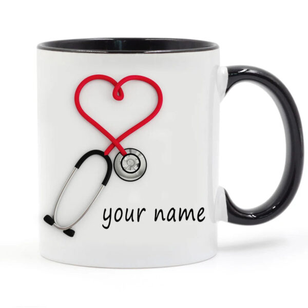 Doctor Mugs for Couples - Love & Medicine: Doctor Couple Mugs - Image 3