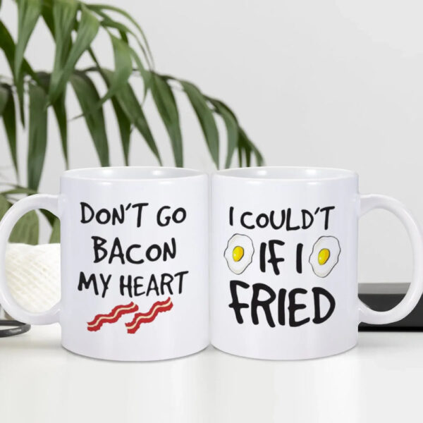 Don't Go Bacon My Heart Mug - Laugh with Every Sip: Couple Mug