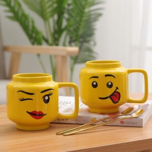 Funny Couple Mugs - Sip with Love: Hand Heart Mugs