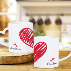 Heart Coffee Mug with Name - Personalized Love: Custom Name Mug