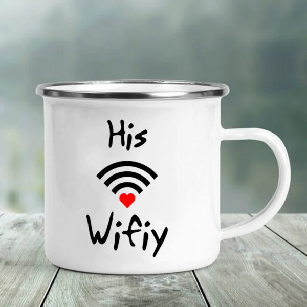 Her Huby His Wifiy Mug - Sip with Style: Hubby and Wifey Mugs - Image 3