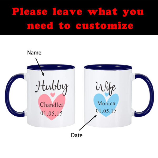 Hubby and Wife Mugs - Sip in Unison: Hubby and Wife Mugs for Couples - Image 3