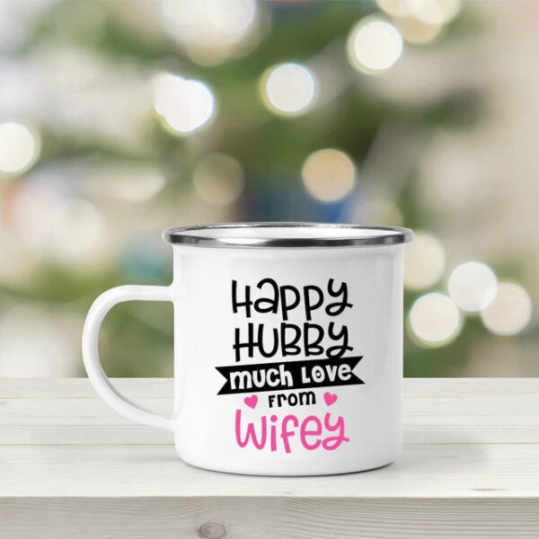 Hubby and Wifey Coffee Mugs - Elegant Mugs for a Perfect Pair - Image 3