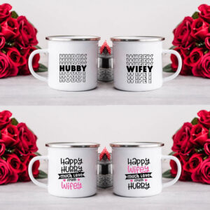 Hubby and Wifey Coffee Mugs - Elegant Mugs for a Perfect Pair