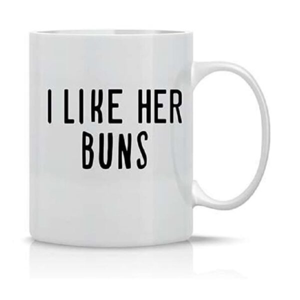 I Like Her Buns I Like His Guns Mugs - Spice Up Your Mornings: Fun Couple Mugs - Image 2