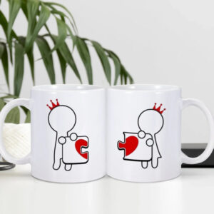 Puzzle Mugs for Couples - Love Interlocks: Puzzle Couple Mugs