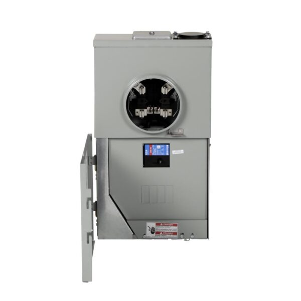 Eaton Type BR 200 -Amp 4 -Spaces 8 -Circuit Outdoor Main breaker meter combo Load Center