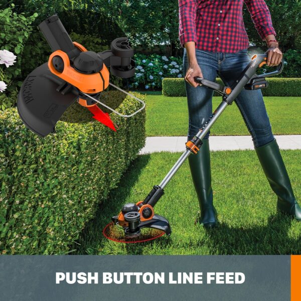 WORX Power Share 20-volt Max Cordless Battery String Trimmer and Leaf Blower Combo Kit 2 Ah (Battery & Charger Included) - Image 9