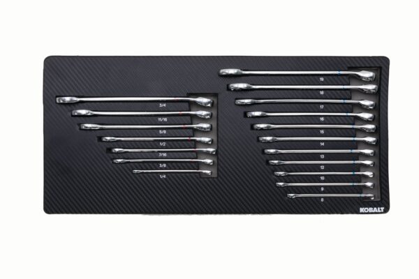 Kobalt 300 -Piece Standard (SAE) and Metric Polished chrome Mechanics Tool Set (no case) - Image 4