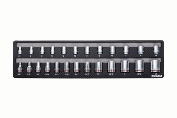 Kobalt 300 -Piece Standard (SAE) and Metric Polished chrome Mechanics Tool Set (no case) - Image 6