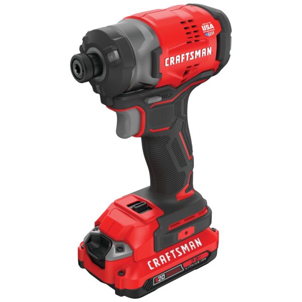 CRAFTSMAN V20 20-volt max Brushless Cordless Impact Driver (Battery Included and Charger Included and Soft Bag included) - Image 8