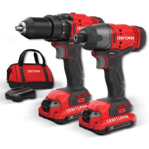 CRAFTSMAN V20 20-volt Max 2-Tool Power Tool Combo Kit with Soft Case (2-Batteries and Charger Included)