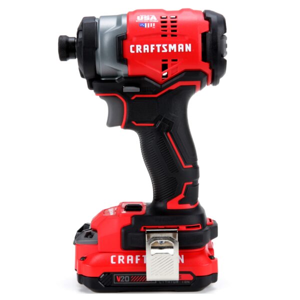 CRAFTSMAN V20 20-volt max Brushless Cordless Impact Driver (Battery Included and Charger Included and Soft Bag included) - Image 4
