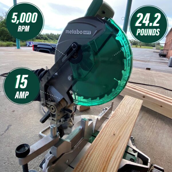 Metabo HPT 10-in 15-Amps Single Bevel Compound Corded Miter Saw - Image 3