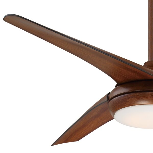 Minka Ceiling Fan Co. Aeroflo 52-Inches Distressed Koa with Distressed Koa Blades Integrated LED Fixture Indoor Downrod mount Standard Ceiling Fan With Light and Remote ( 3 -Blade) - Image 10