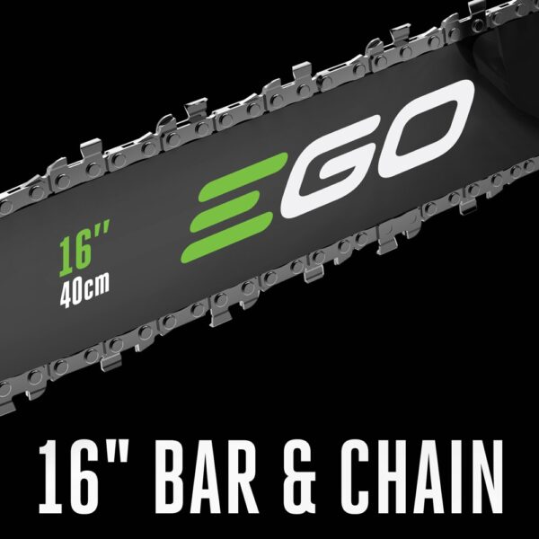 EGO POWER+ 56-volt 16-in Battery 5 Ah Chainsaw (Battery and Charger Included) - Image 3