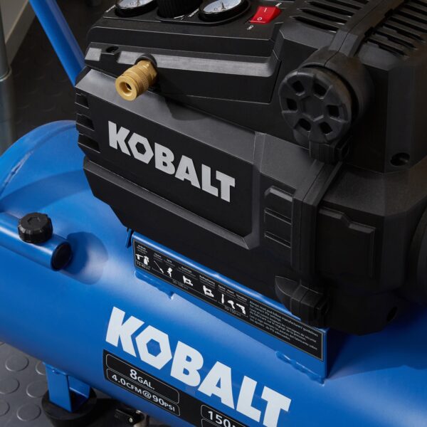 Kobalt 8-Gallon Portable Electric 150 PSI Horizontal Air Compressor - Image 3