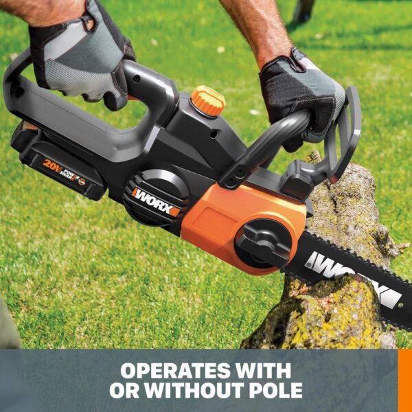 WORX Power Share 20-volt Max 10-in 2 Ah Battery Pole Saw (Battery and Charger Included) - Image 10