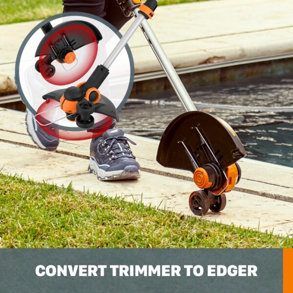 WORX Power Share 20-volt Max Cordless Battery String Trimmer and Leaf Blower Combo Kit 2 Ah (Battery & Charger Included) - Image 4