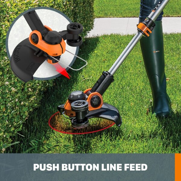 WORX Power Share 20-volt Max Cordless Battery String Trimmer and Leaf Blower Combo Kit 2 Ah (Battery & Charger Included) - Image 6