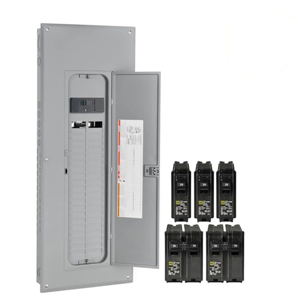 Square D Homeline 200 -Amp 40 -Spaces 80 -Circuit Indoor Main breaker Plug-On Neutral Load Center (Value Pack)