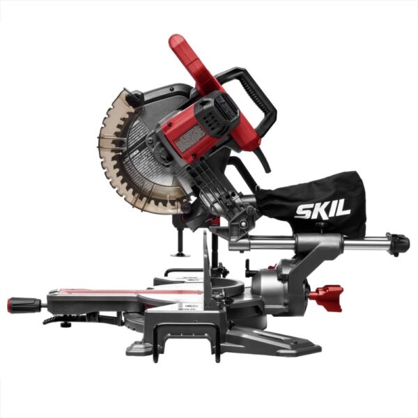 SKIL 10-in 15-Amps Dual Bevel Sliding Compound Corded Miter Saw - Image 8