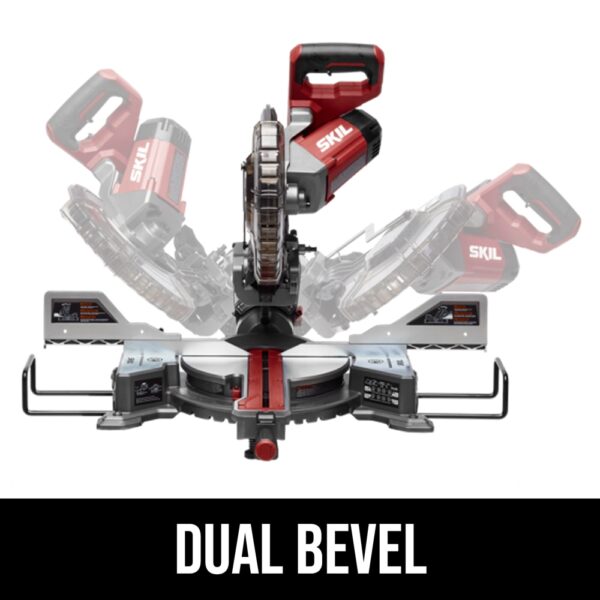 SKIL 10-in 15-Amps Dual Bevel Sliding Compound Corded Miter Saw - Image 3
