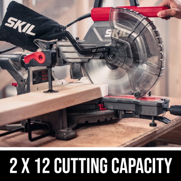 SKIL 10-in 15-Amps Dual Bevel Sliding Compound Corded Miter Saw - Image 5